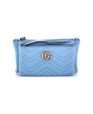 Small GG Marmont Double Pouch Crossbody Bag Matelasse Leather