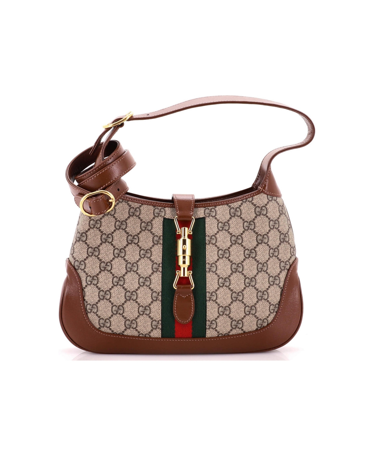 Pre-Owned Gucci Small Jackie 1961 Hobo Gg Coated Canvas - Brown