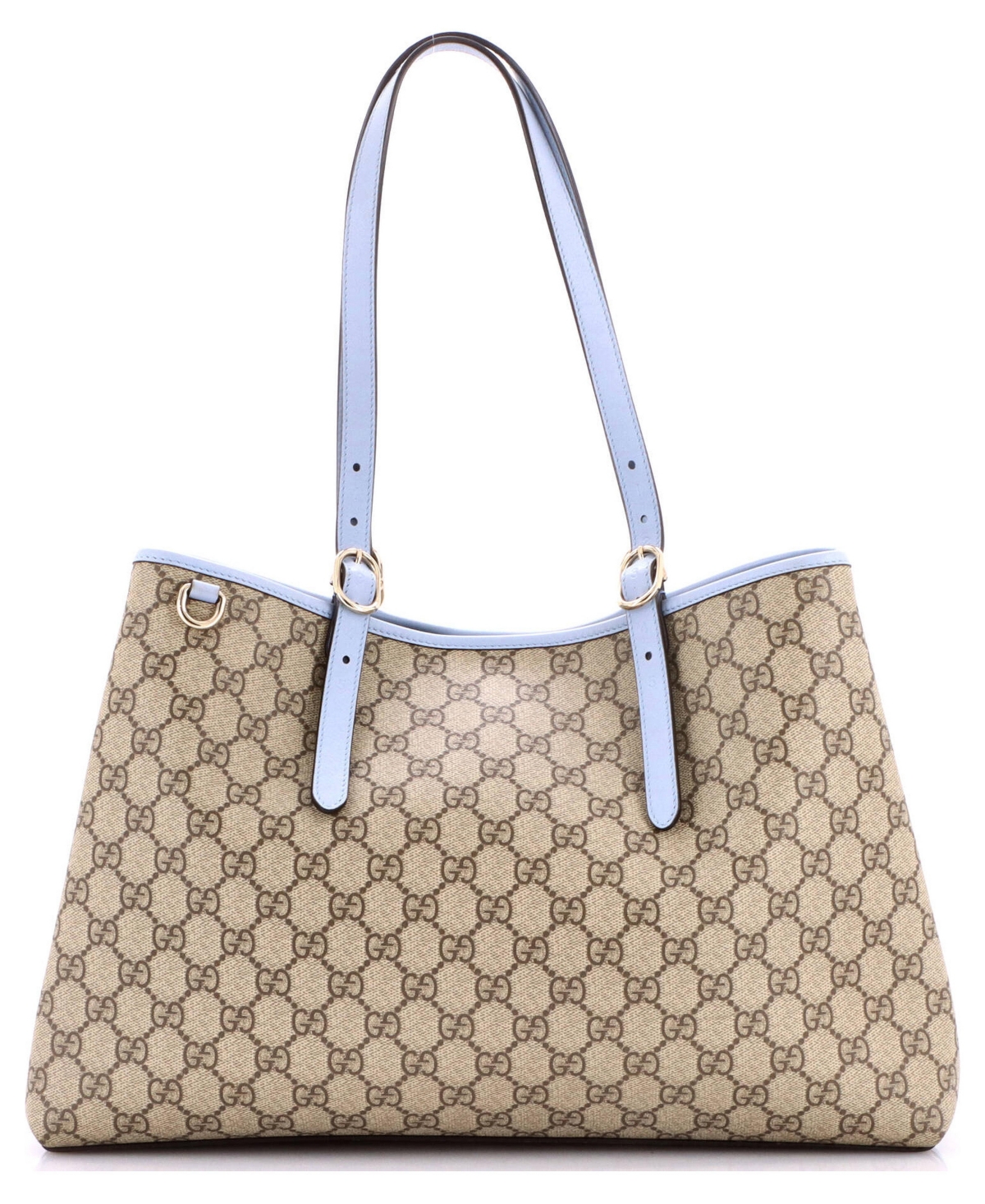 Pre-Owned Gucci Large Emblem Tote Gg Coated Canvas