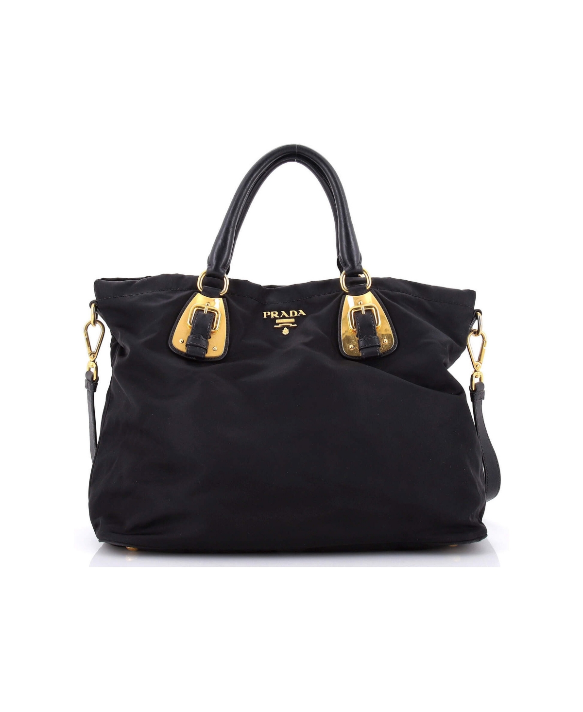 Pre-Owned Prada Medium Convertible Belted Tote Tessuto