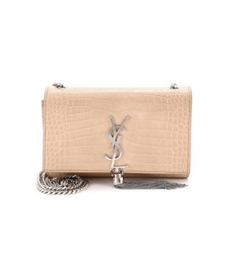 Small Classic Monogram Tassel Crossbody Bag Embossed Leather