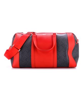 Large Convertible Duffle Bag Printed Coated Canvas and Leather