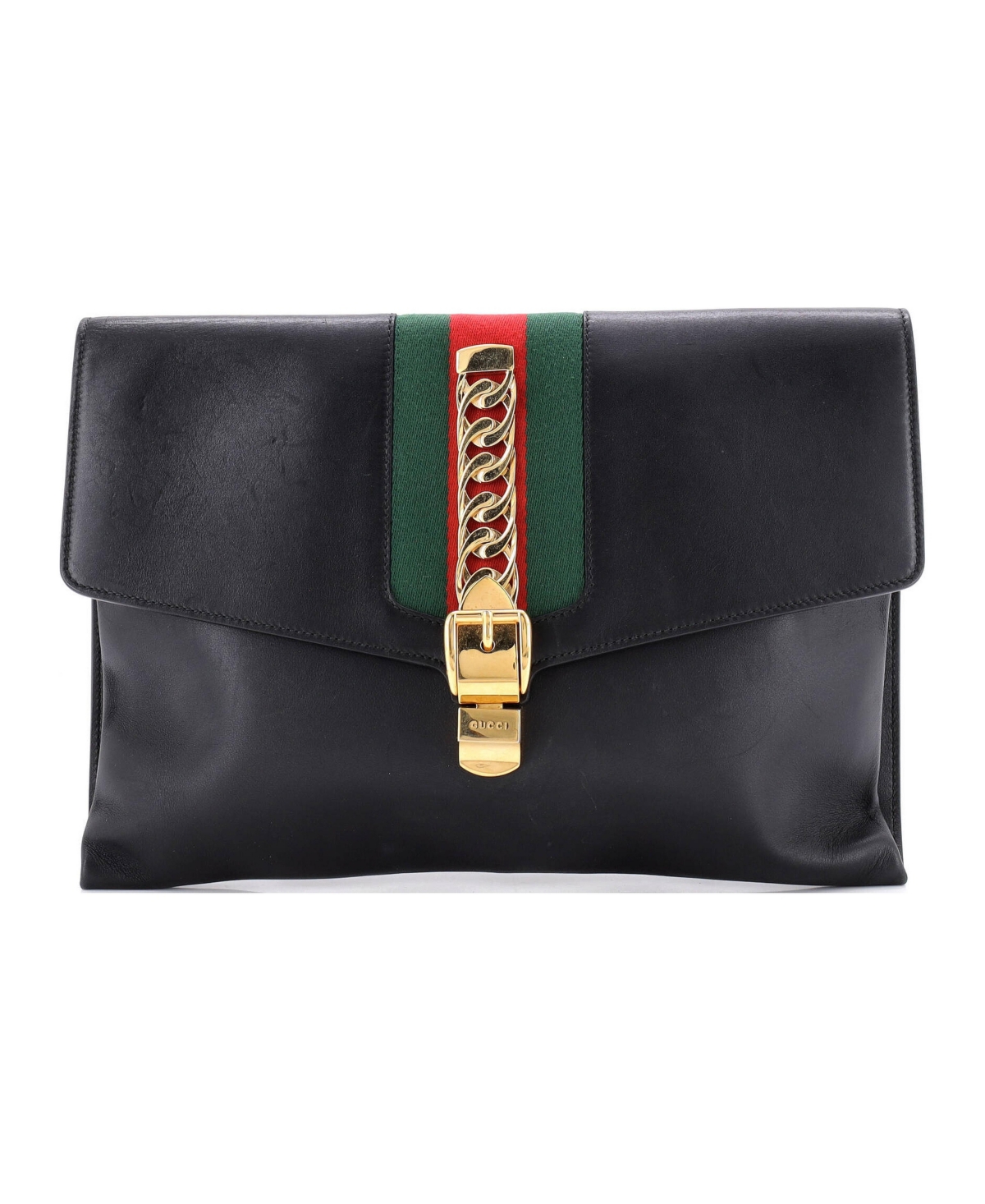 Pre-Owned Gucci Maxi Sylvie Clutch Leather