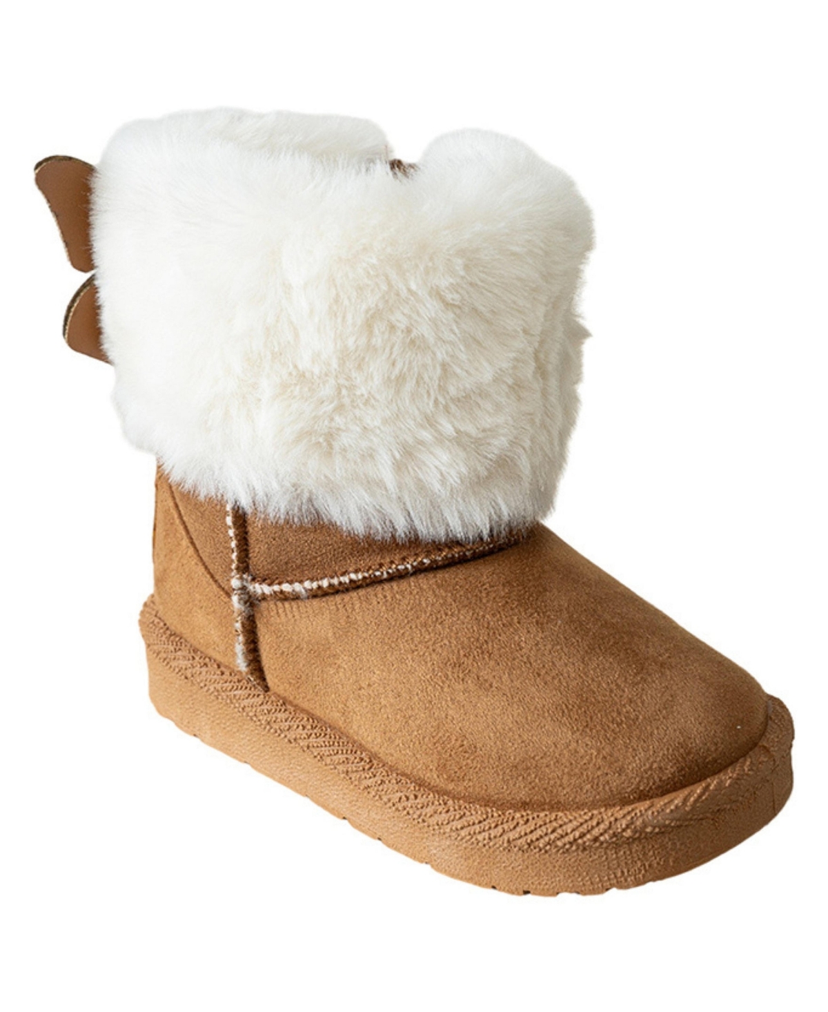 Bebe Toddler Girls' Clara Faux-Fur Cuff Butterfly Detail Boots