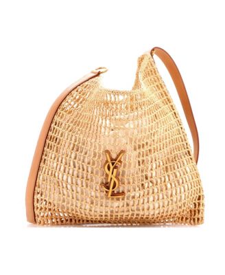 Oxalis Shoulder Bag Raffia Crochet with Leather