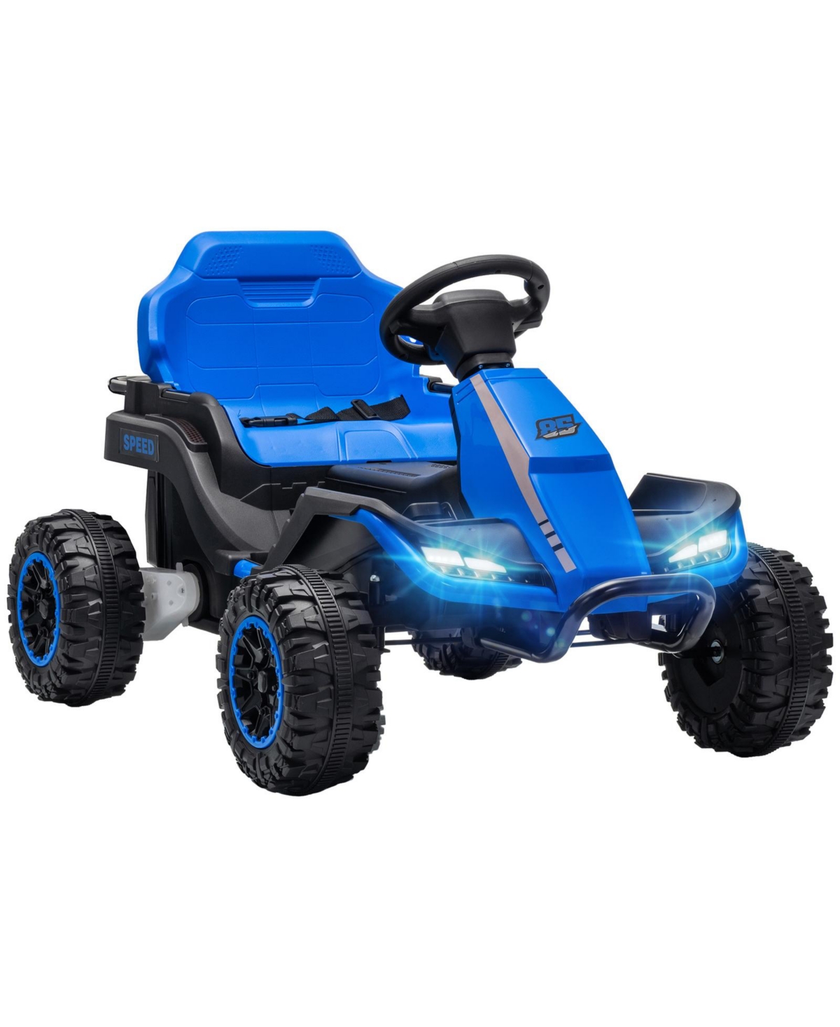 Glintex 24V Kids Ride-On Utv with Remote Control, 4-Wheel Suspension & Dual Motors, 66 lbs Capacity, Ages 3-6 - Blue