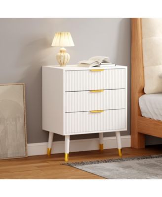 MDF 3-Drawer Dresser for Bedroom, Chest of Drawers, Small Storage Cabinet for Closet