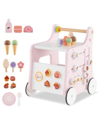 Wooden 2-in-1 Push Toy Activity Center, Ages 1+