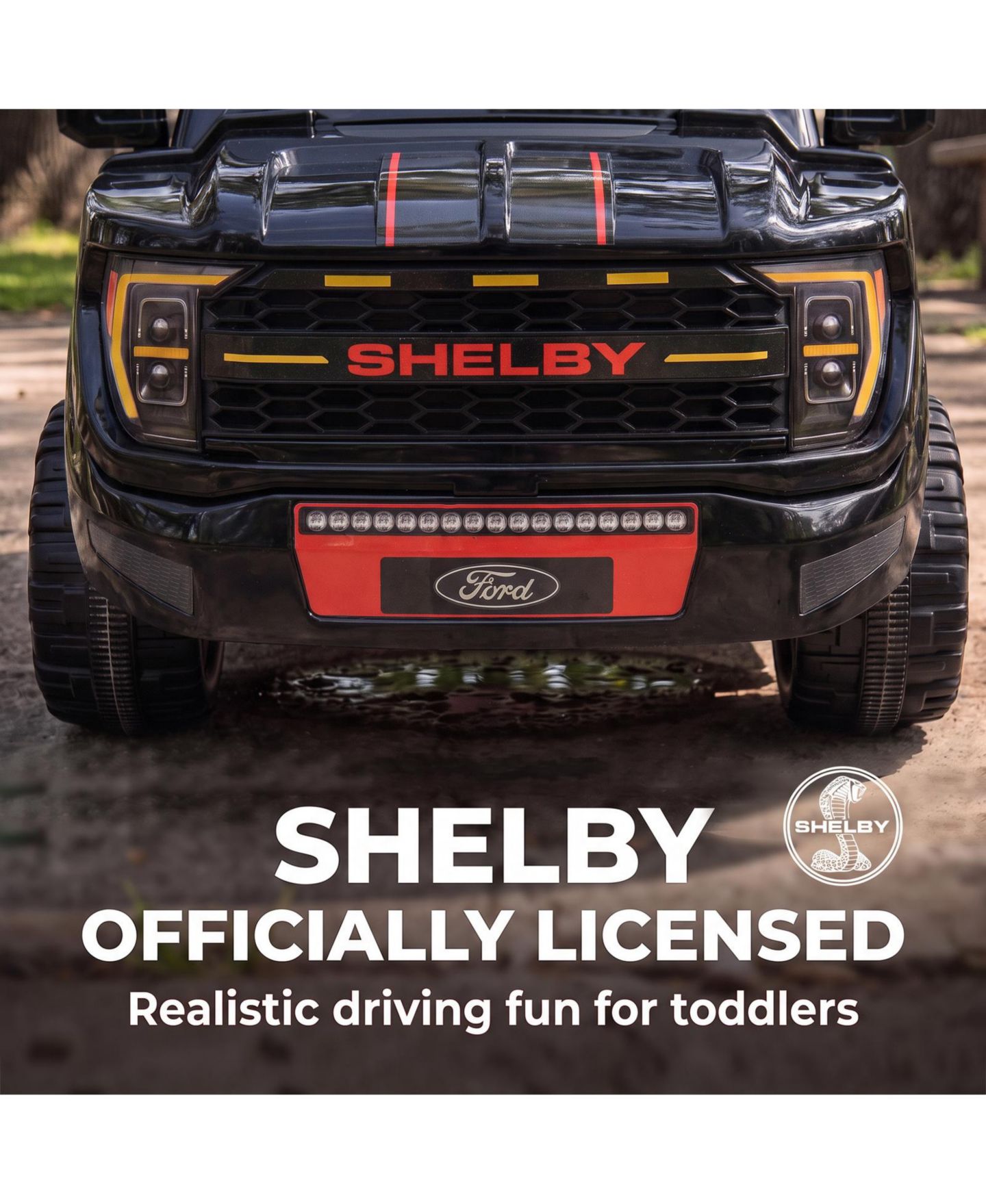 Детская игрушка Glintex Licensed Ford Shelby 3-in-1 Push Car, 25 kg Capacity, 1–3 года, цвет: Чёрный — фото 5
