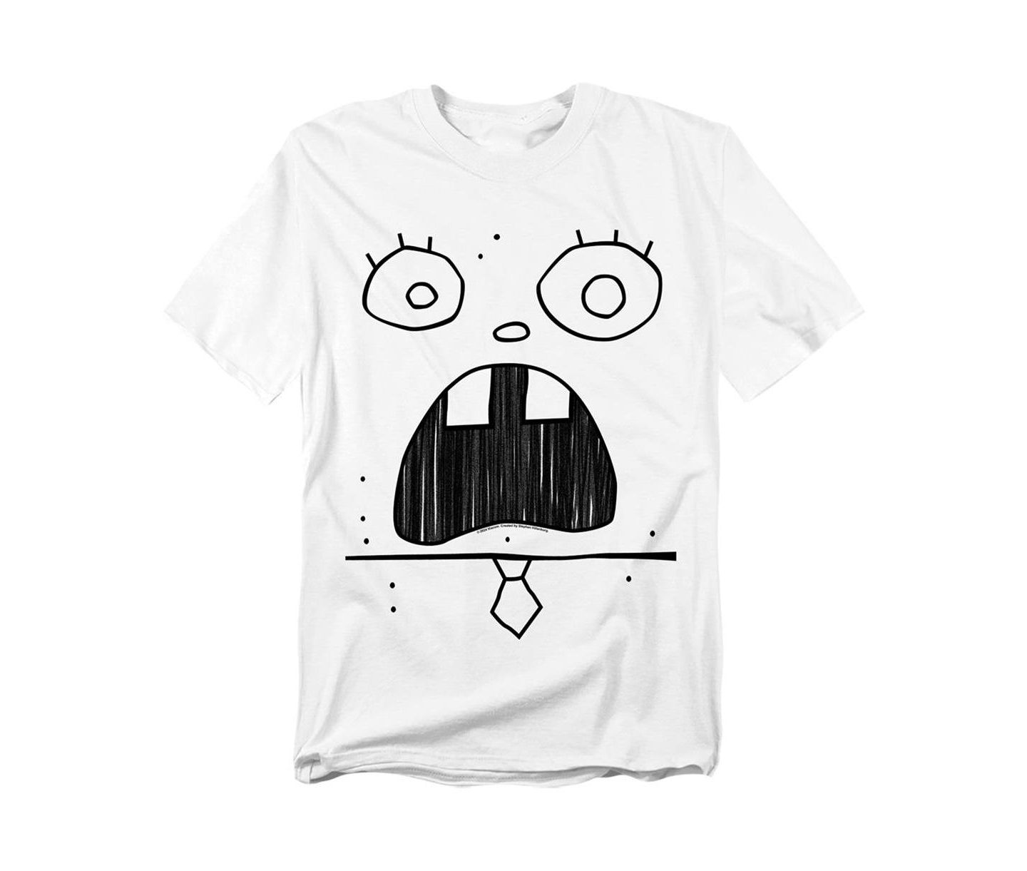 Футболка SpongeBob SquarePants Doogle Face Graphic Classic-Fit, цвет: Белый — фото 1