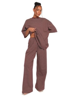 Women's Wilda Knit Wide-Leg High-Rise Pants