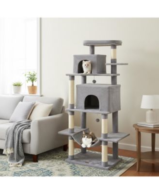 70in Large Cat Tree with Top Perch and 2 Condos
