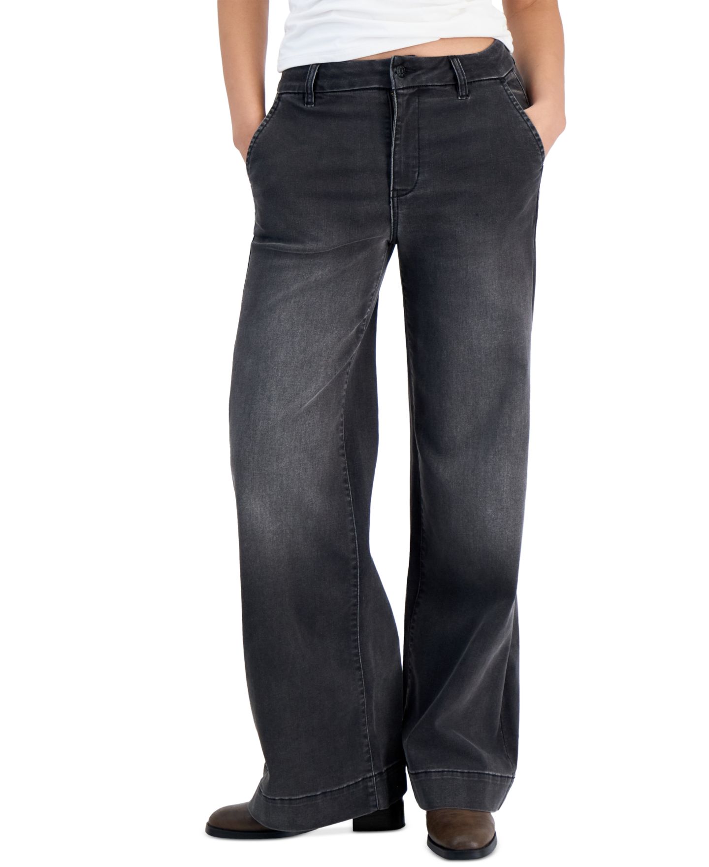 Женские джинсы Celebrity Pink Juniors' High-Rise Wide-Leg Denim, цвет: September Night — фото 4