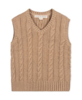 Baby Boys Boys'3M-24M Organic Cable-Knit Sweater Vest