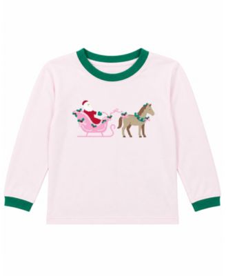Baby Girls' Santa's Sleigh Long Sleeve Crewneck Shirt