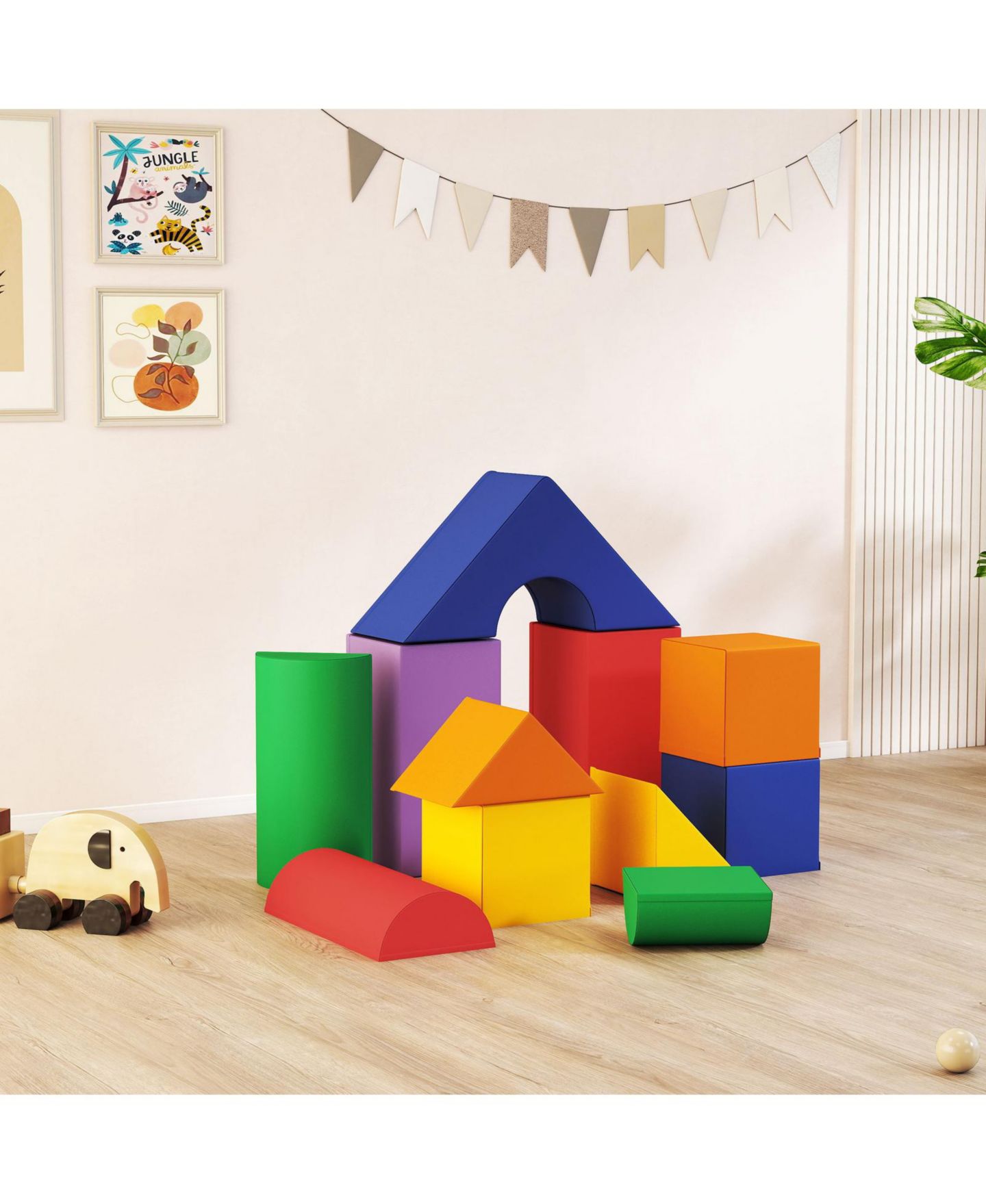 Детские конструкторы Glintex High-Density Foam 11-Piece Climb and Crawl Play Set, Ages 1-3, цвет: Разноцветный — фото 2