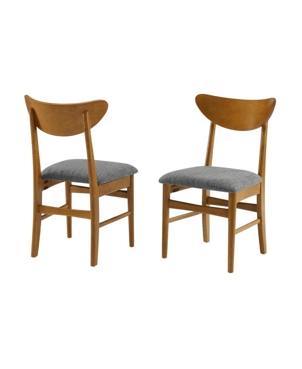 FurniFact Upholstered Seat and Backrest Stylish Kitchen Seating Wood Dining Chair - Brown