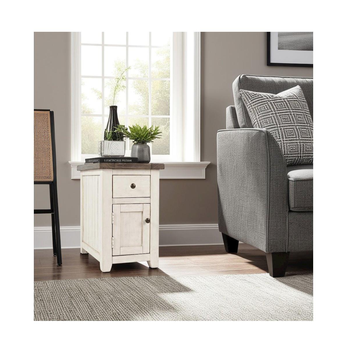 Starlight Canyon Home Rustic Farmhouse Chairside Table with Pine Wood Construction