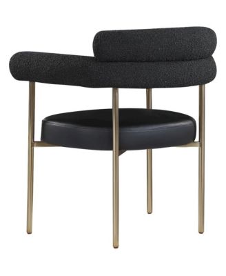 Blake Faux Leather / Boucle Fabric Dining Chair, Set of 2