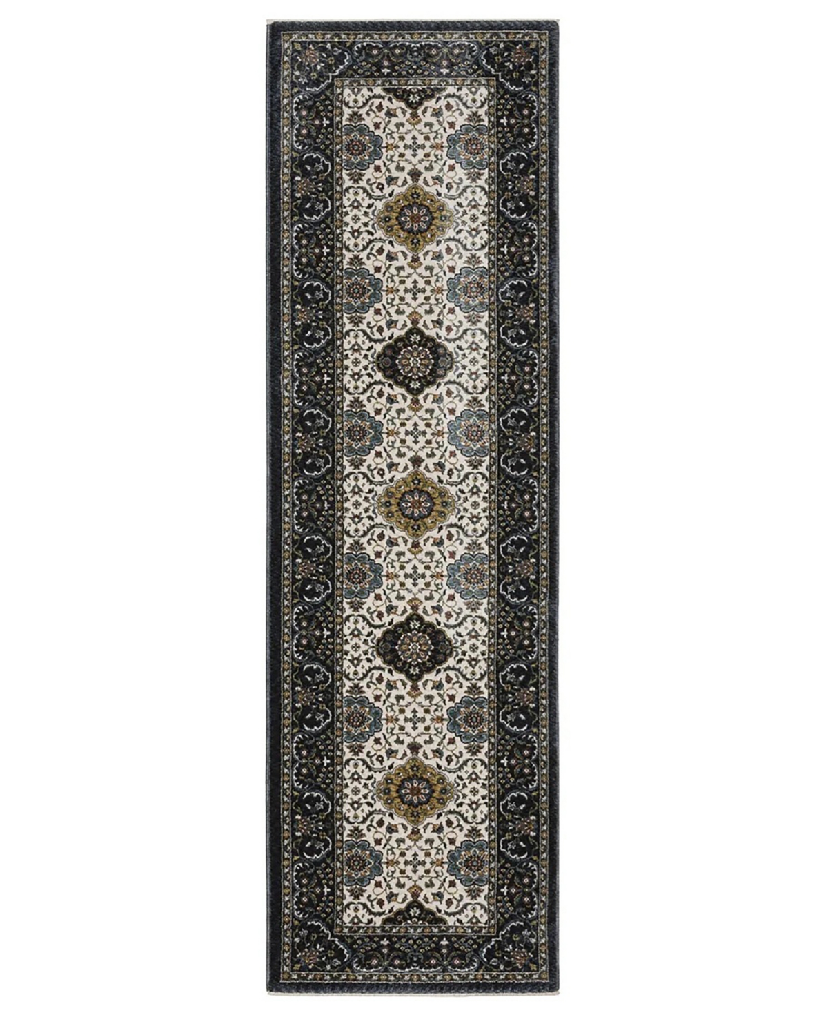 VVI04D068235ST 2 ft. 3 in. x 7 ft. 6 in. Vivian VI04D Traditional Power Loomed Rectangle Area Rug, Ivory