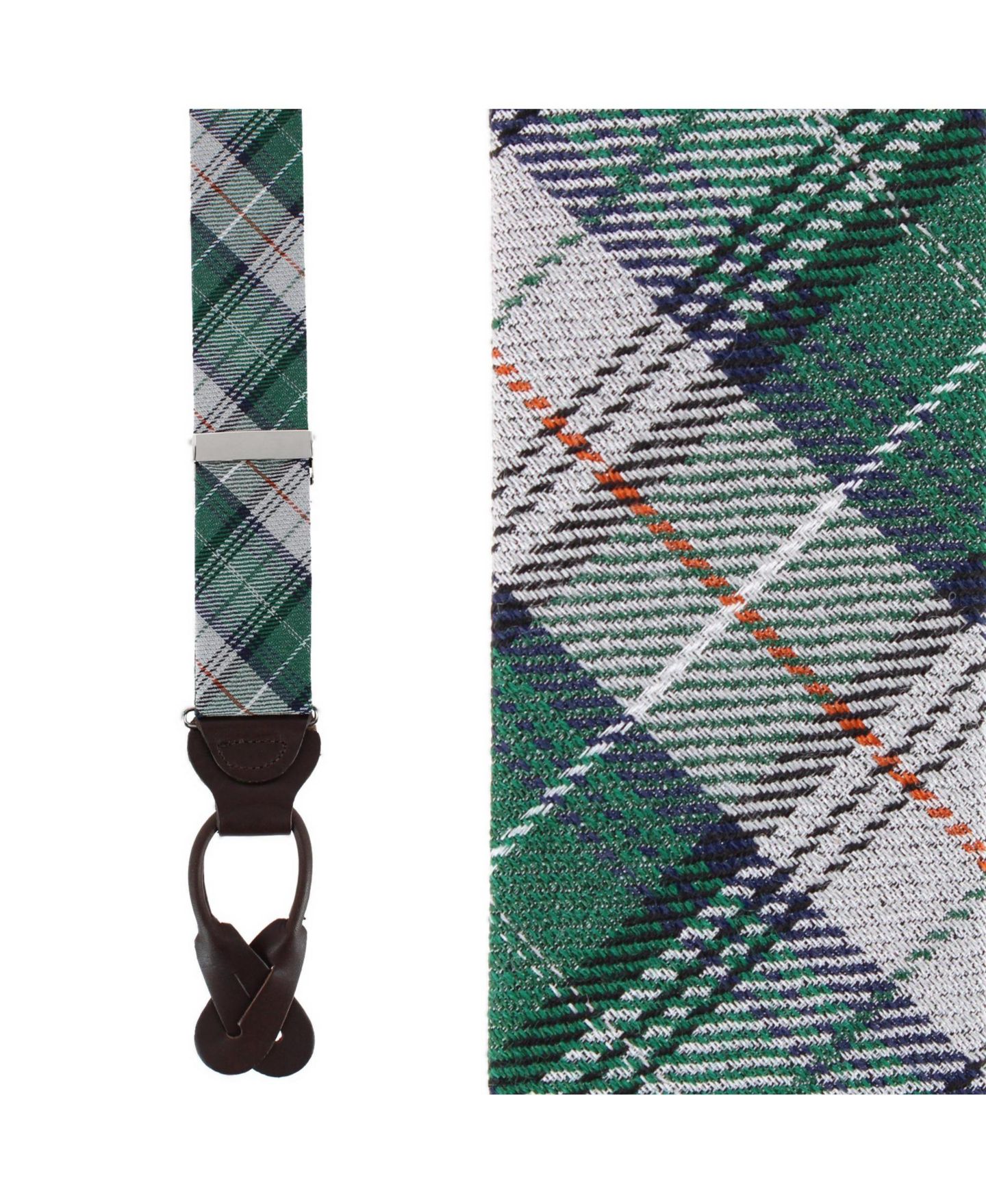 Мужские подтяжки TRAFALGAR Plaid Wool-Blend Y-Back Gerald Suspenders, цвет: Multiple — фото 2
