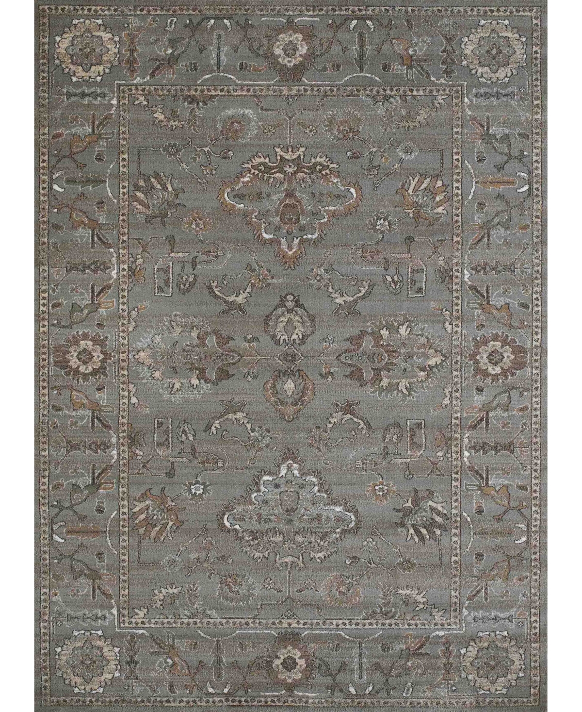 Closeout! Km Home 3562/0031/Gray Cantu Gray 5'3" x 7'3" Area Rug