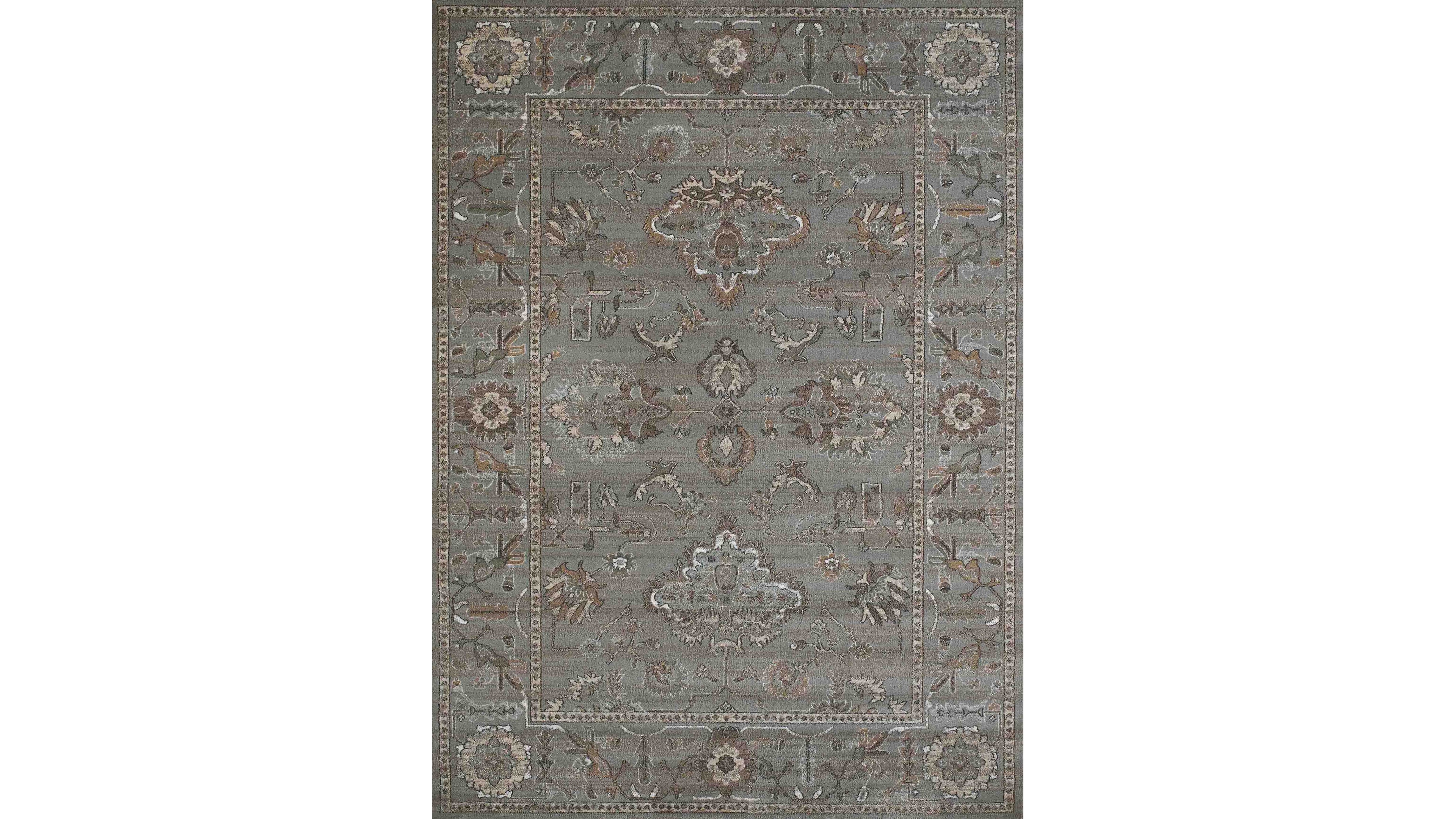 Closeout! Km Home 3562/0031/Gray Cantu Gray 5'3" x 7'3" Area Rug