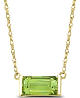 Peridot (3/4 ct. t.w.) Pendant Necklace in 14k Gold-Plated Sterling Silver