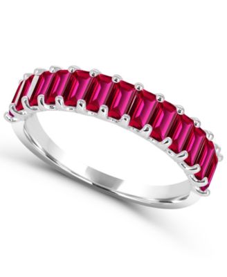 Lab-Grown Ruby Wedding & Anniversary Band (1-3/4 ct. t.w.) in Sterling Silver