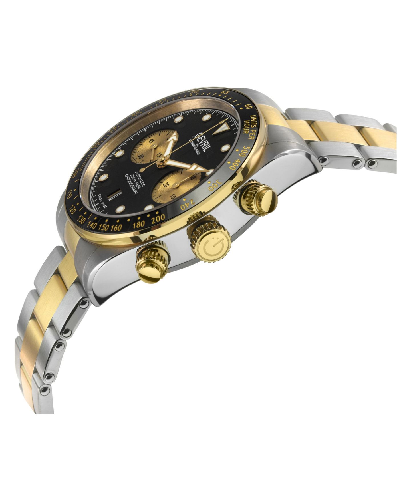 Мужские часы Gevril Swiss Automatic Barclay Two-Tone Stainless Steel Bracelet Watch, 42 mm, цвет: Серебряный — фото 3