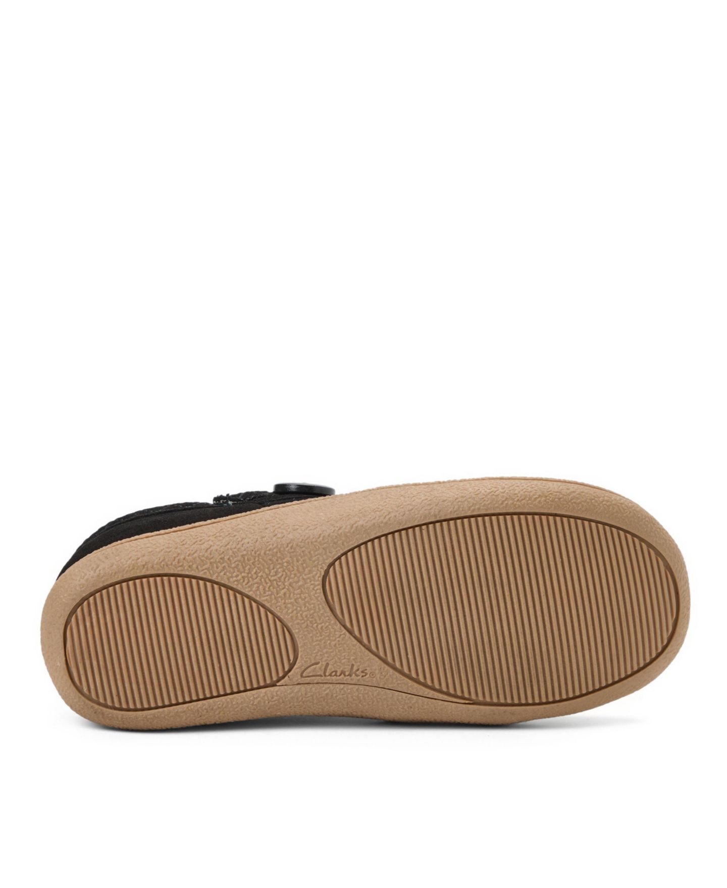 Женские сабо Clarks Embroidered Round-Toe Suede Clog Slippers, цвет: Чёрный — фото 5