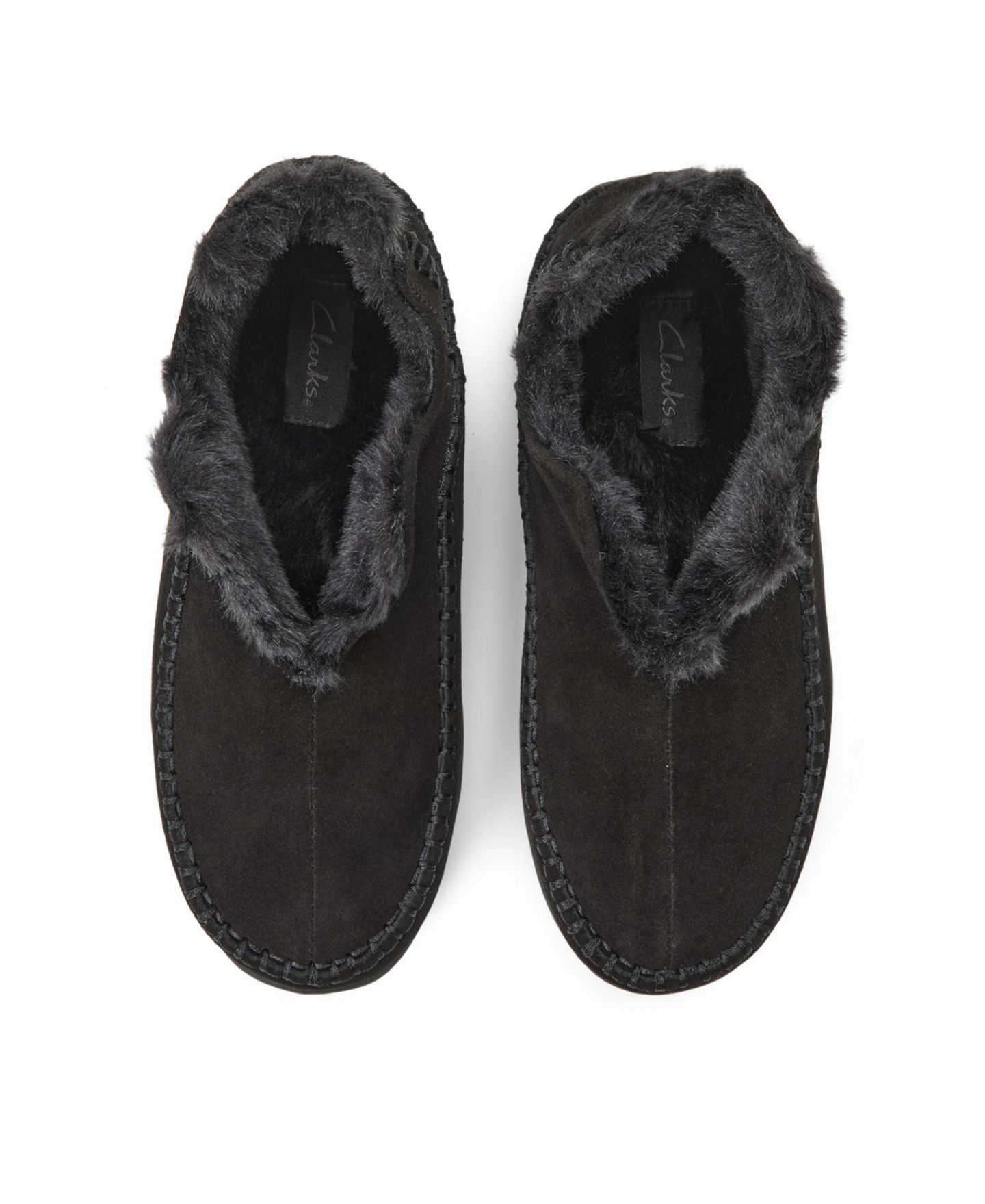 Мужские ботинки Clarks Genuine Cow Suede Notched Boot With Accent Stitch Detail Slippers, цвет: Чёрный — фото 4