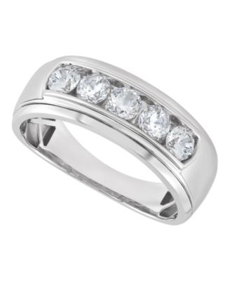 Lab-Grown Diamond Round Wedding Band Ring (1 ct. t.w.) in 10k White Gold