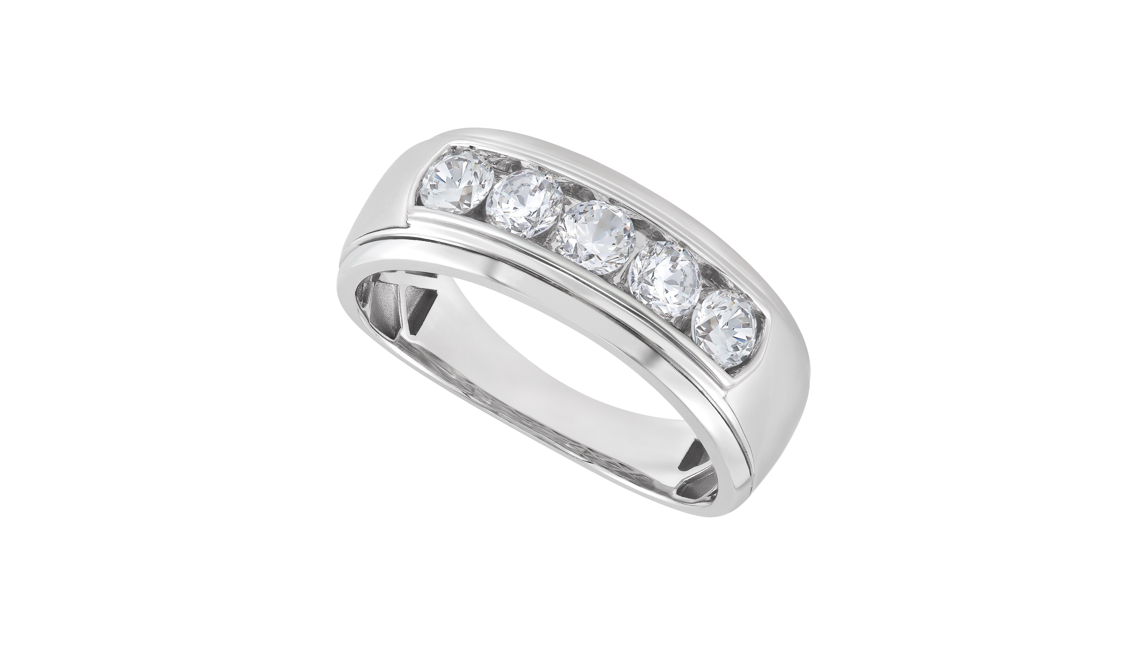 Lab Grown Diamond Round Wedding Band (1 ct. t.w.) in 10K White Gold
