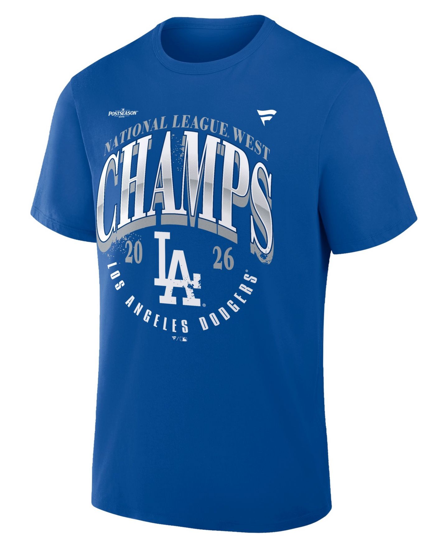 Мужская футболка Fanatics Royal Los Angeles Dodgers 2026 NL West Division Champions Distressed — фото 3