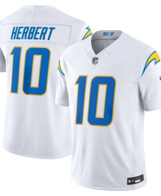 Men's Justin Herbert White Los Angeles Chargers Alternate Vapor F.U.S.E. Stitched Limited Jersey