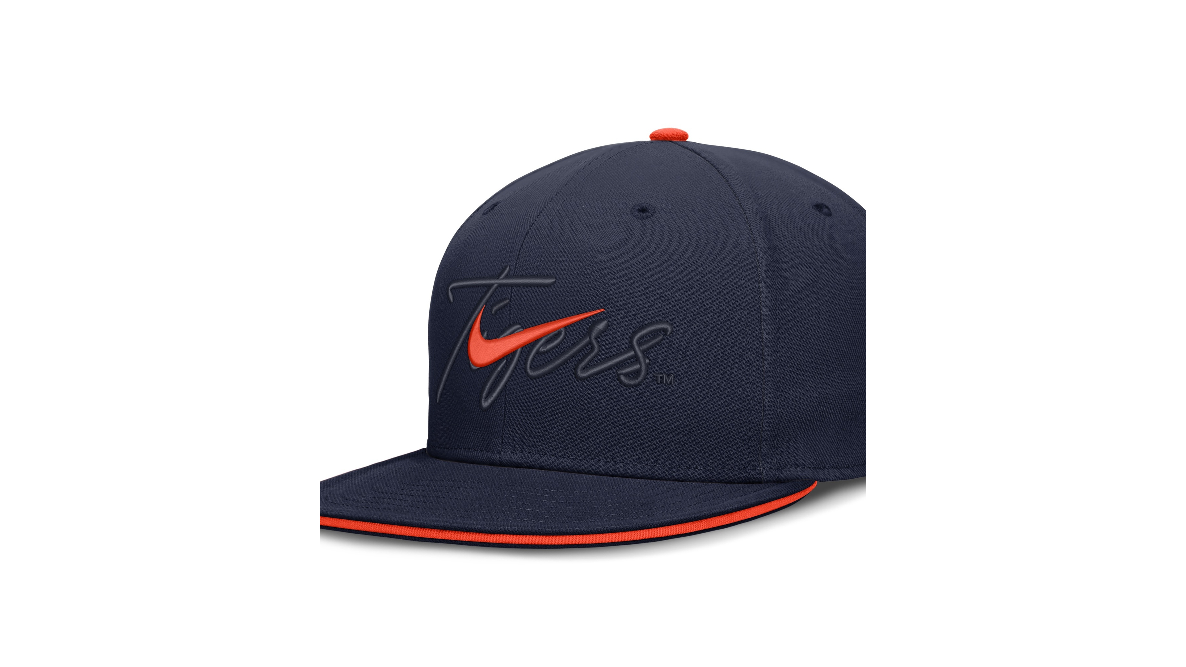Nike Men's Navy Auburn Tigers Dri-fit Primetime Script Fitted Hat