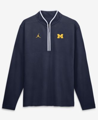 Men's Navy Michigan Wolverines Dri-FIT Victory Half-Zip Pullover