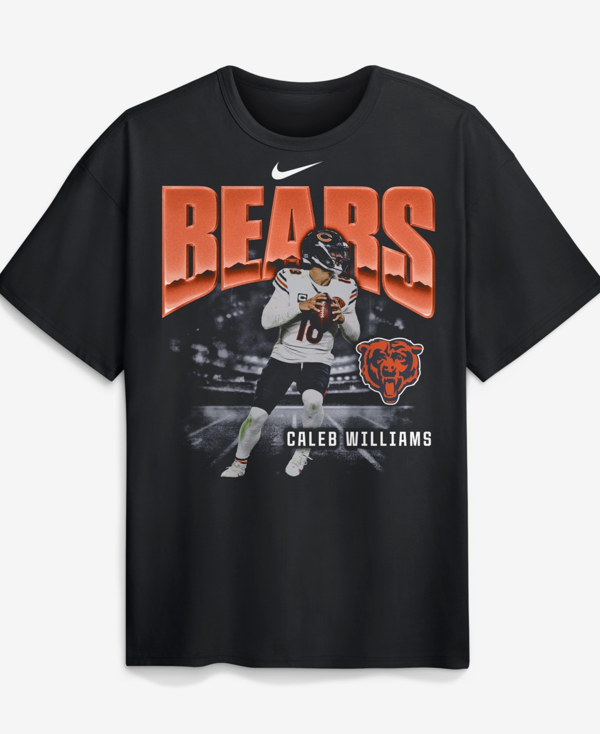 Nike Men's Caleb Williams Black Chicago Bears Player Graphic Max90 T-Shirt