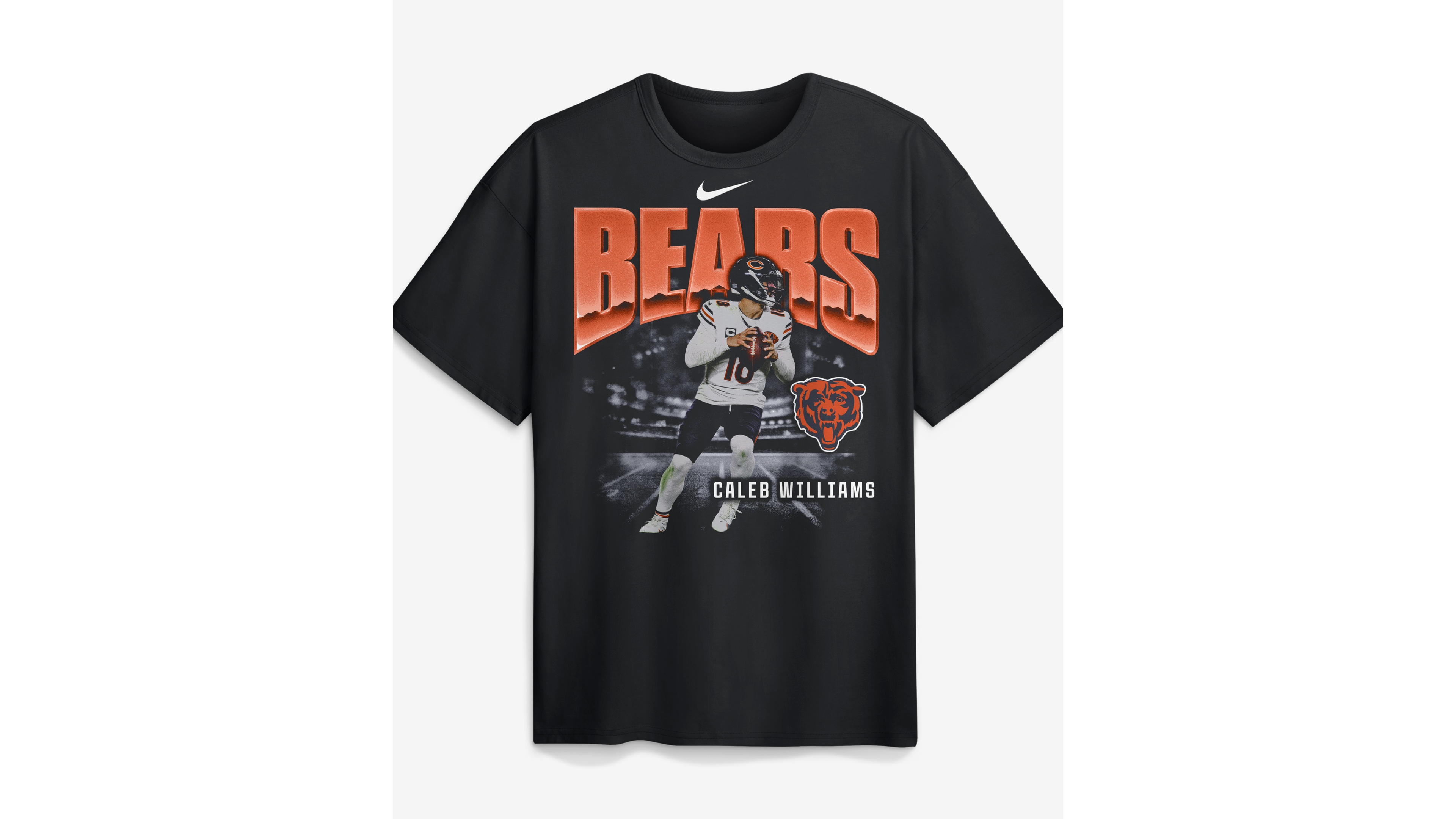 Nike Men's Caleb Williams Black Chicago Bears Player Graphic Max90 T-Shirt