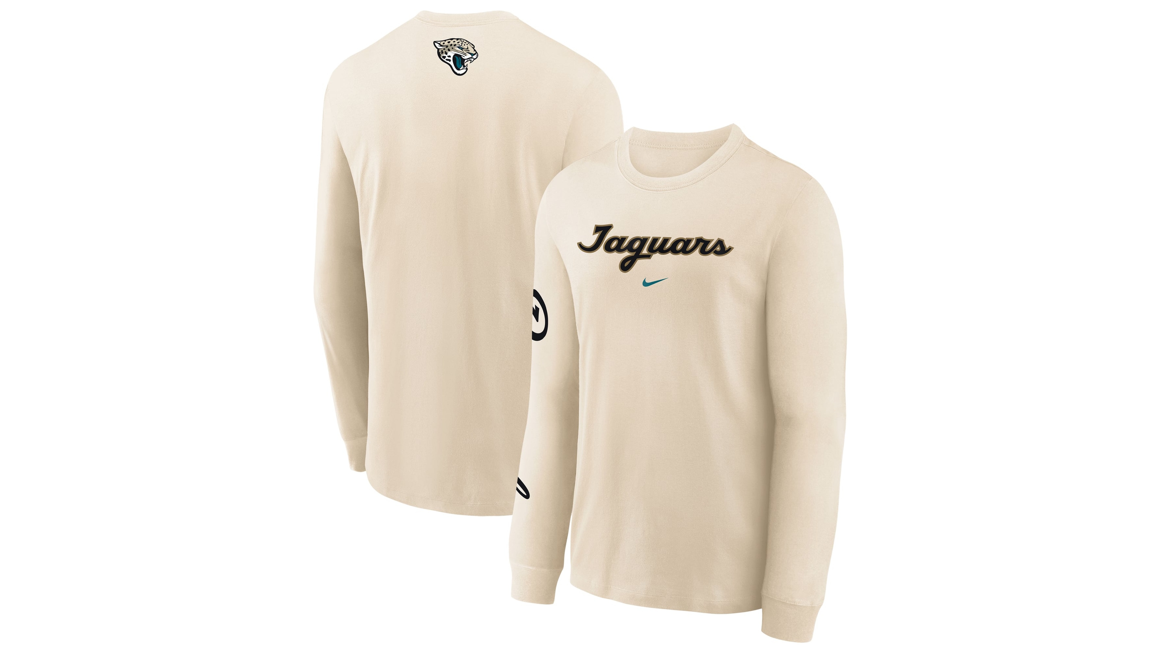 Nike Big Boys' and Girls' Natural Jacksonville Jaguars 2026 Rivalries Collection Max90 Long-Sleeves T-Shirt