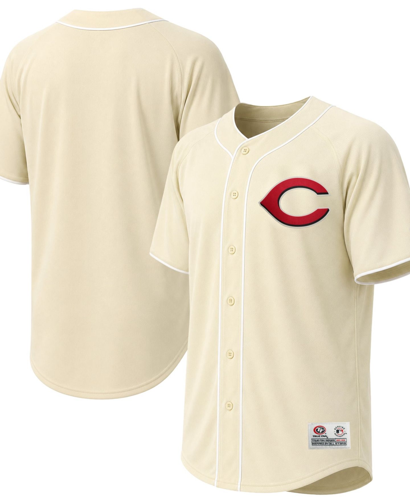 Мужской топ Stitches Cream Cincinnati Reds Fashion Jersey — фото 1