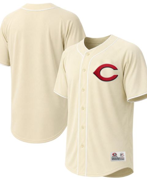 Мужской топ Stitches Cream Cincinnati Reds Fashion Jersey
