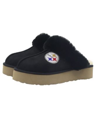 Men's and Women's Black Pittsburgh Steelers Team Color Slipper Boots