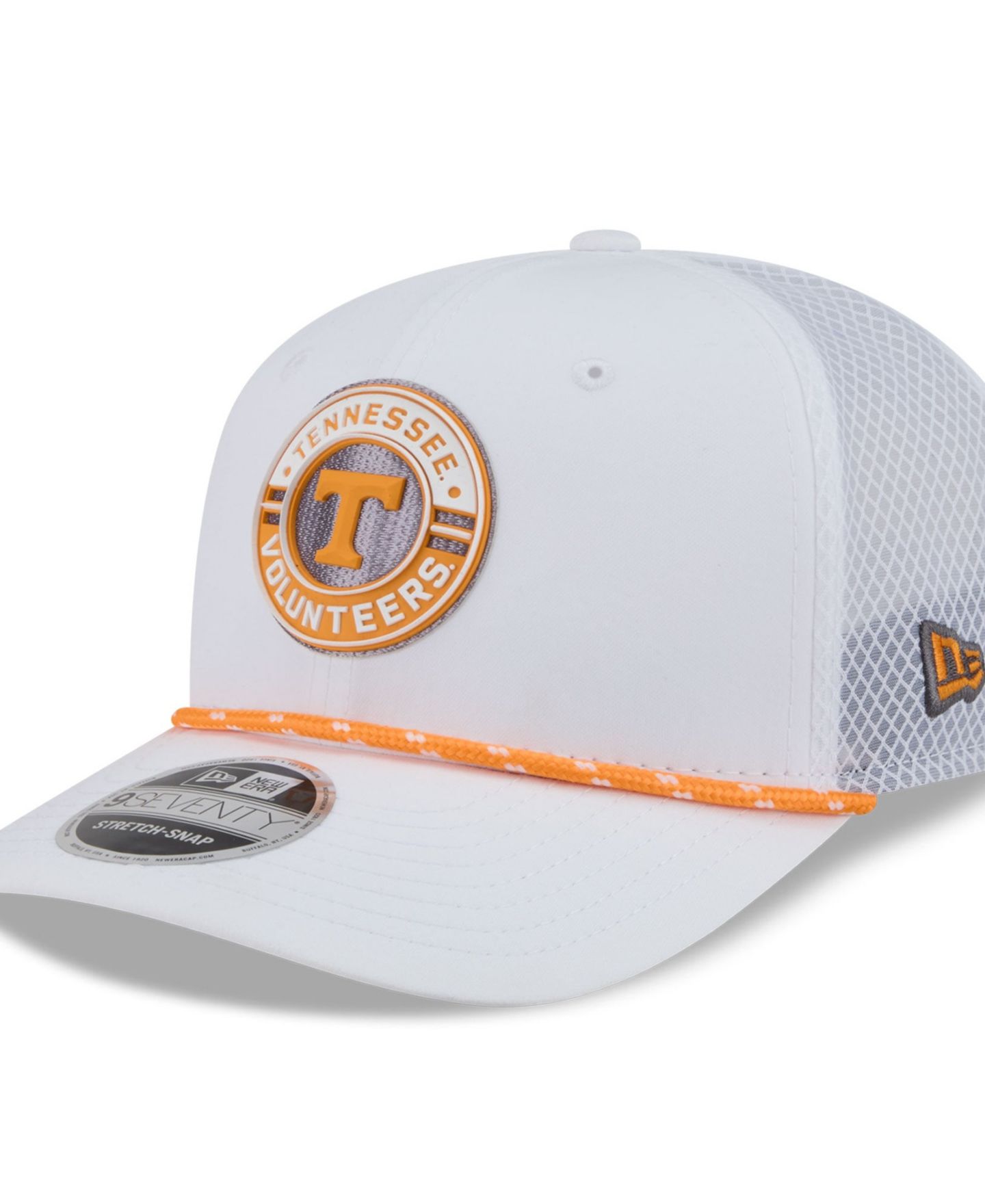 Мужская кепка New Era Gray Tennessee Volunteers Rope 9SEVENTY Adjustable Hat — фото 1