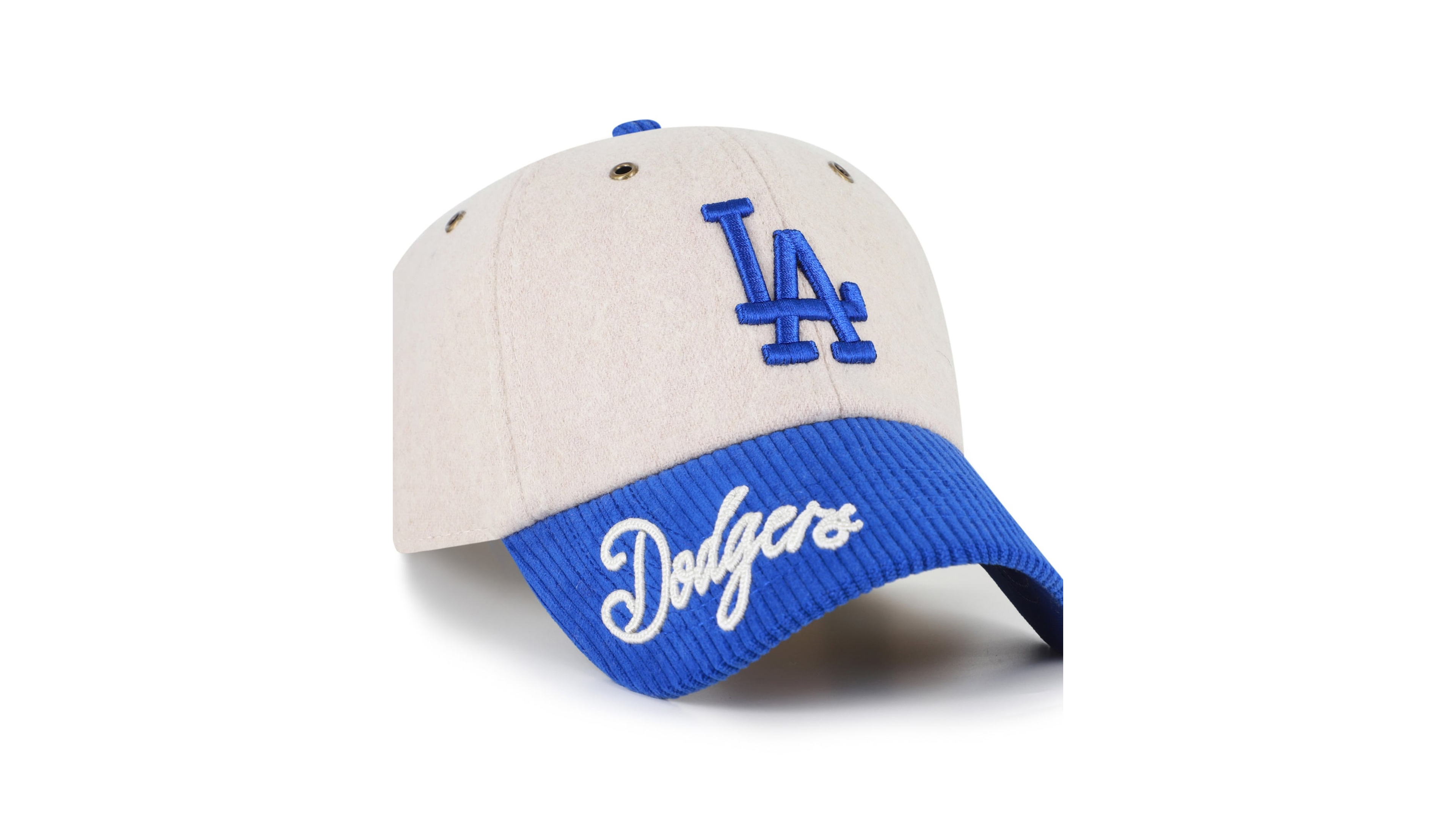 '47 Brand Men's Natural/Royal Los Angeles Dodgers Rope Script Clean Up Adjustable Hat