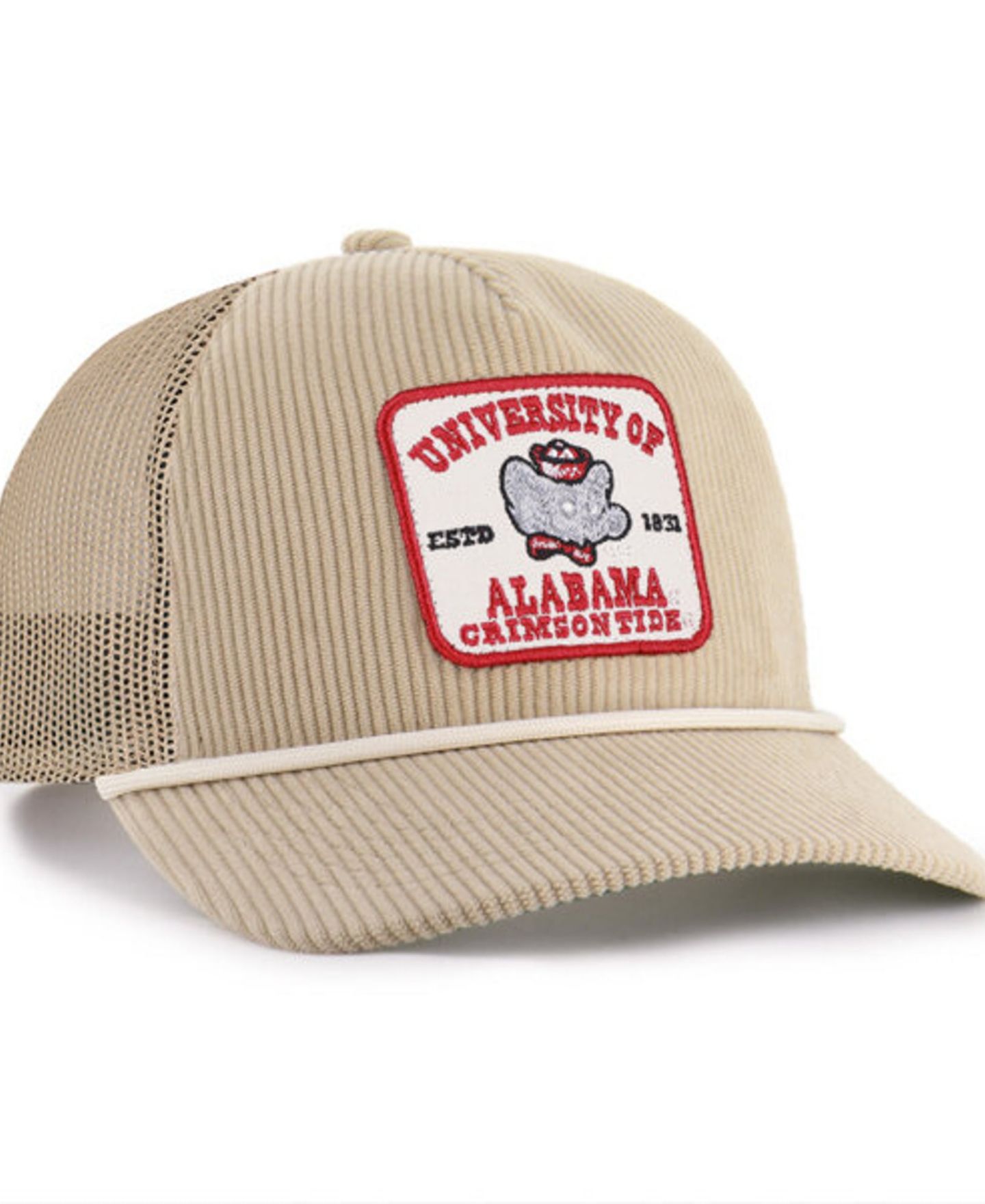 Кепка '47 Brand Khaki Alabama Crimson Tide Cordlandia Hitch Adjustable Hat — фото 4
