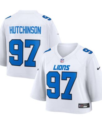 Women's Aidan Hutchinson White Detroit Lions Cropped Fashion Game Jersey
