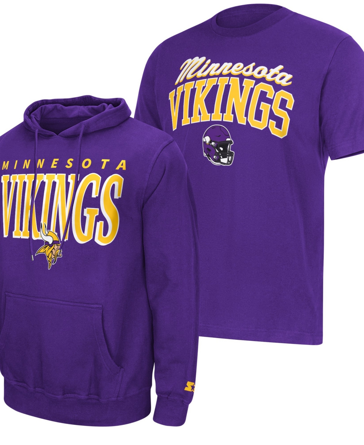 Starter Men's Purple Minnesota Vikings Logo Hoodie - Purple
