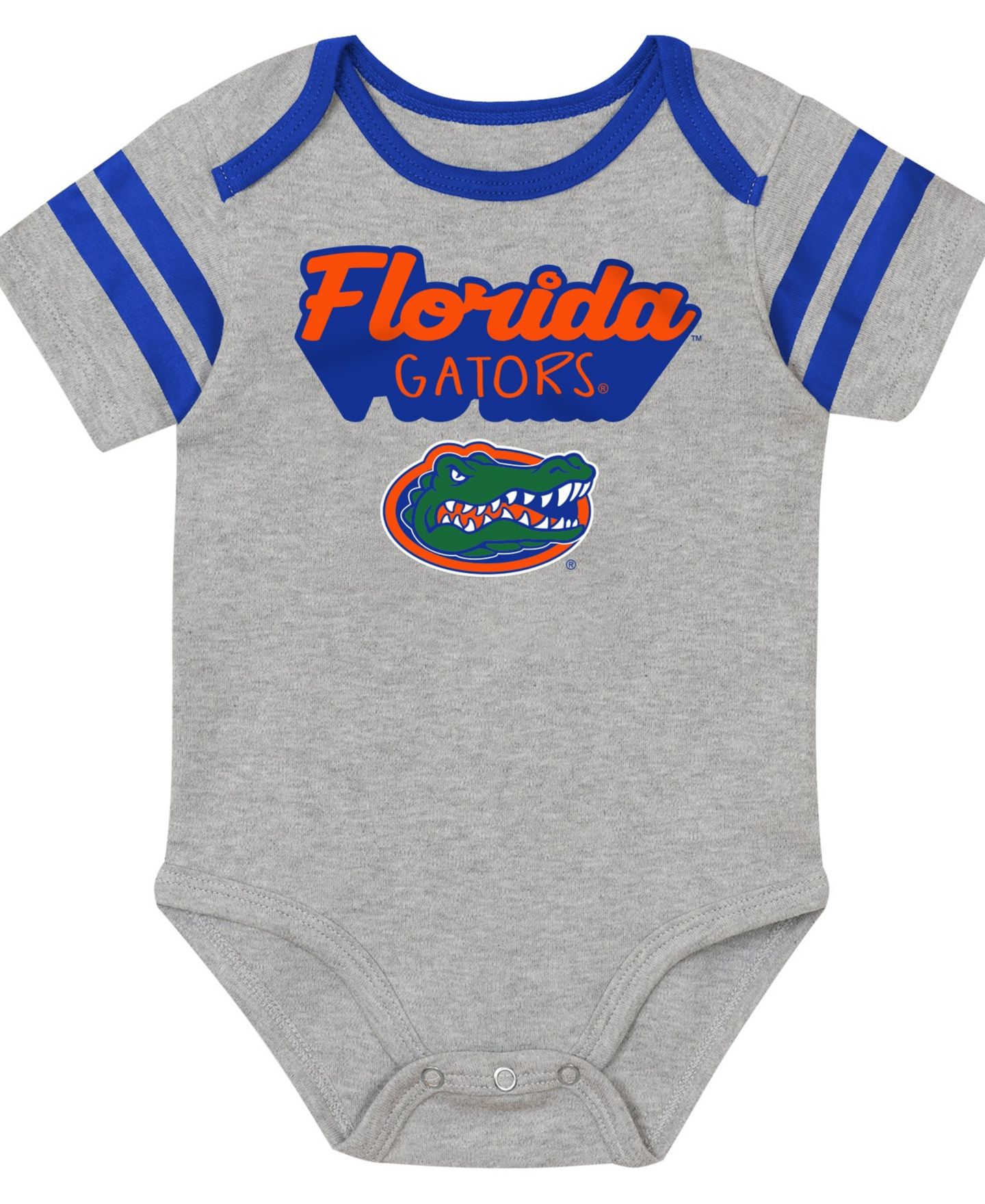 Outerstuff Baby Boys' and Girls' Royal Florida Gators Star Player Bodysuit Set, 3-Piece — фото 3